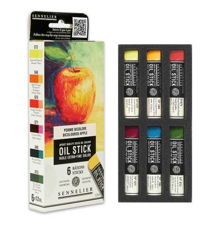 Oil Stick Sennelier 6x12ml Bicoloured Apple