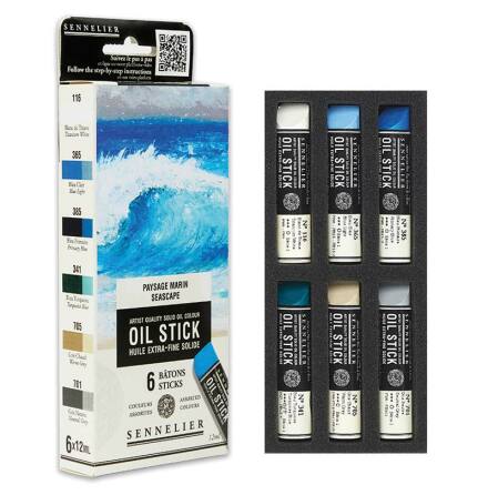 Oil Stick Sennelier Seascape