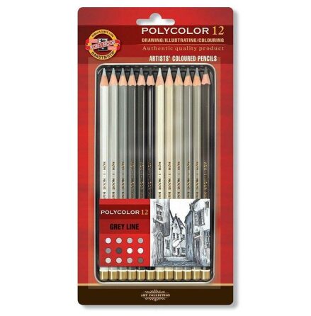 Koh-I-Noor Polycolor set 3822 Grey