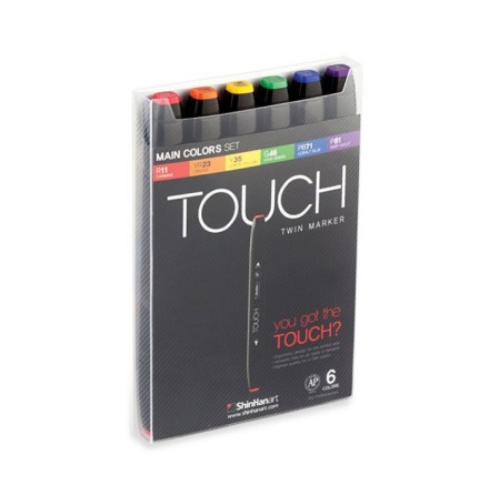 Touch Twin Marker Main Colors set 6st