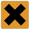 Skadlig gul symbol